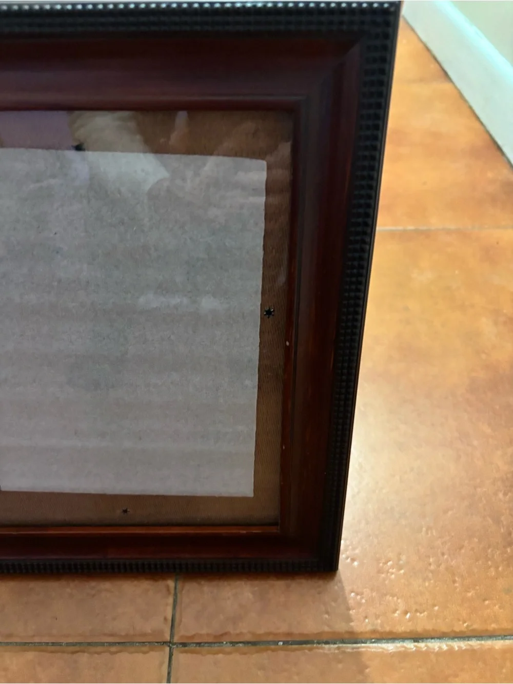 Burnes of Boston rich dark wood frame Edge is beaded Use horizontally/vertically